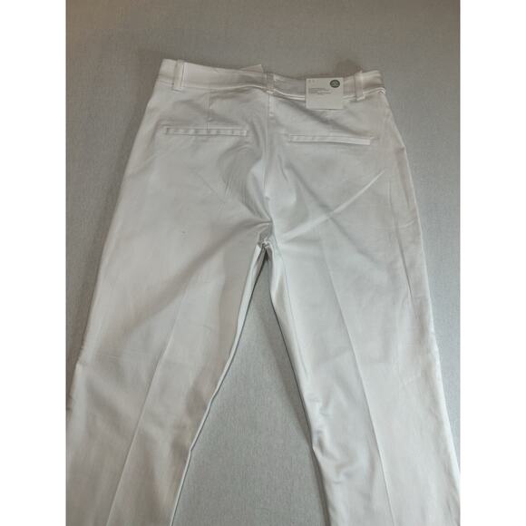 H&M White Super Stretch Pants dress slacks‎ side zipper Womens 12 - Picture 8 of 10